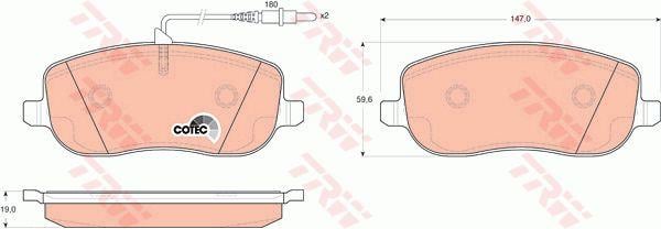 TRW COTEC brake pad set TRW GDB1503