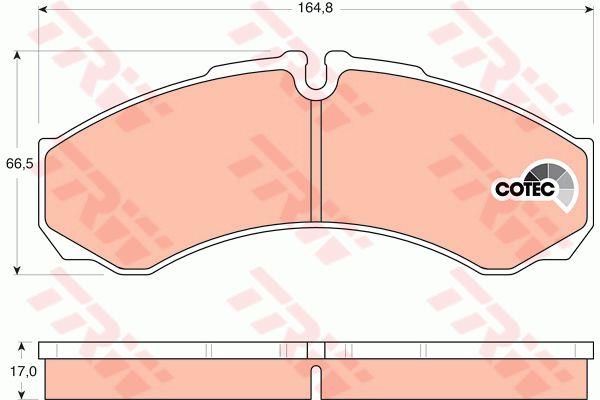 TRW COTEC brake pad set TRW GDB1534