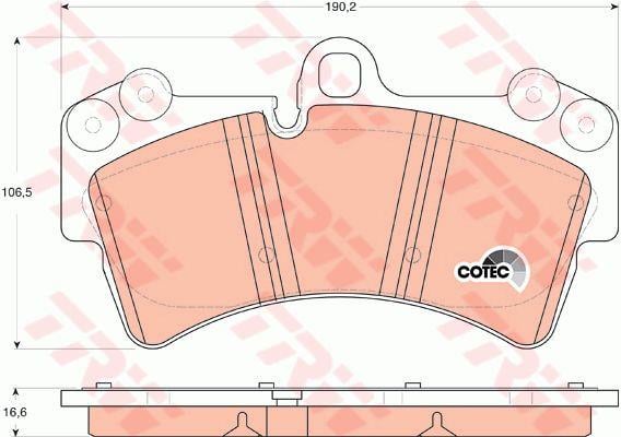 TRW COTEC brake pad set TRW GDB1548