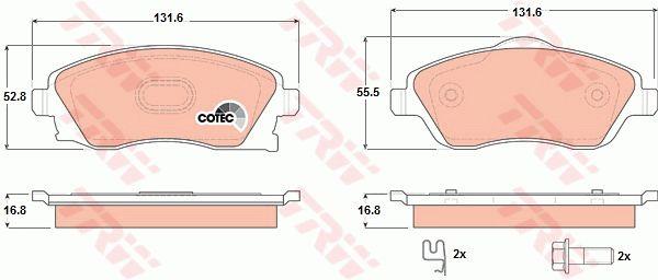 TRW COTEC disc brake pads, set TRW GDB1570