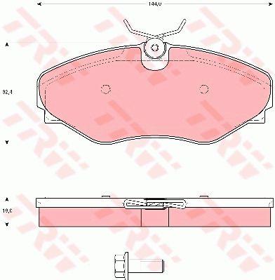 TRW COTEC brake pad set TRW GDB1574
