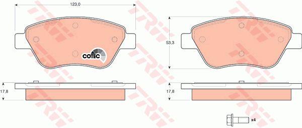 TRW COTEC brake pad set TRW GDB1579