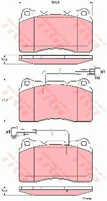 TRW COTEC brake pad set TRW GDB1603