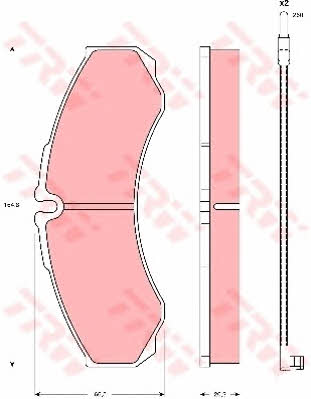 TRW COTEC disc brake pads, set TRW GDB1609