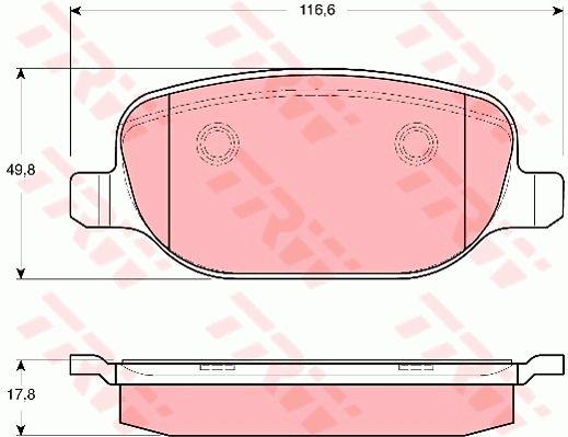 TRW COTEC brake pad set TRW GDB1649