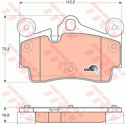 TRW TRW COTEC brake pad set – price 144 PLN