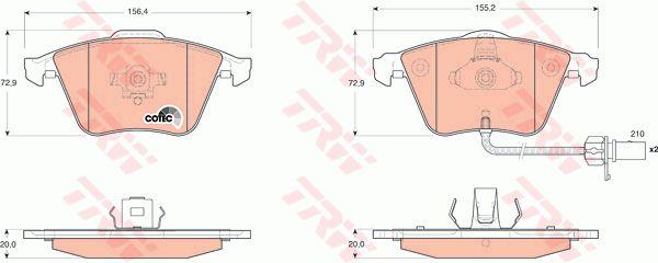 TRW COTEC brake pad set TRW GDB1659