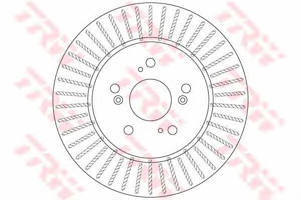Front vented brake disc TRW DF6180S