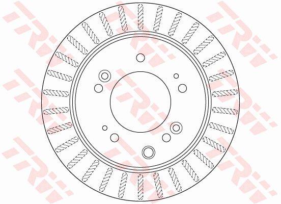 Rear vented brake disc TRW DF6191S