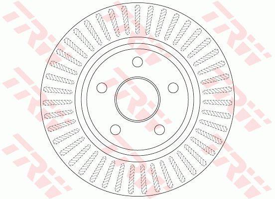 Front vented brake disc TRW DF6251