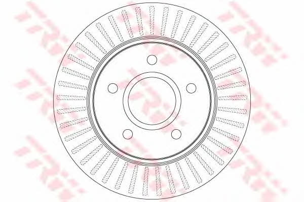 Front vented brake disc TRW DF6253S