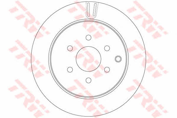 Rear vented brake disc TRW DF6289