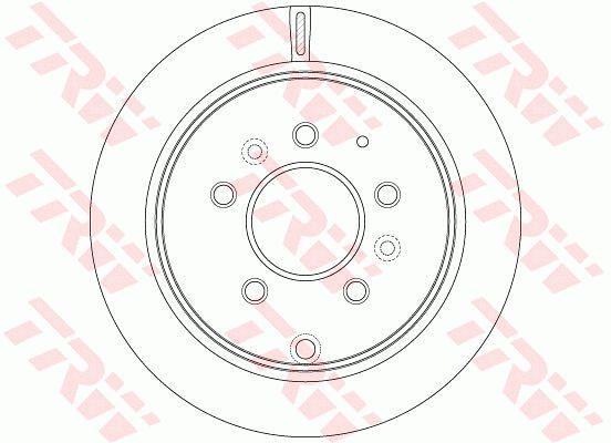 Rear ventilated brake disc TRW DF6291