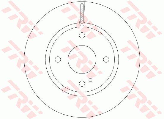 Front vented brake disc TRW DF6399