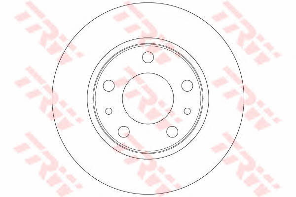 Unventilated front brake disc TRW DF6412