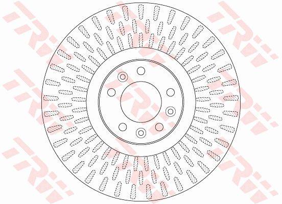 Front vented brake disc TRW DF6427S