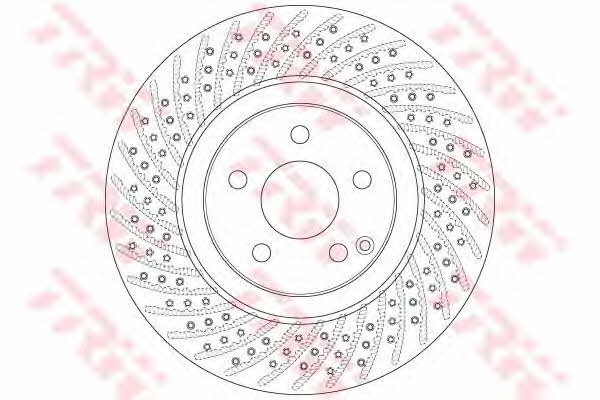 Front vented brake disc TRW DF6433S