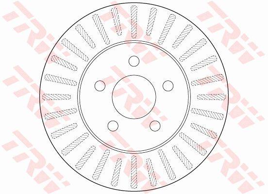TRW DF6491 Front vented brake disc DF6491 DF6491 TRW Front vented brake disc