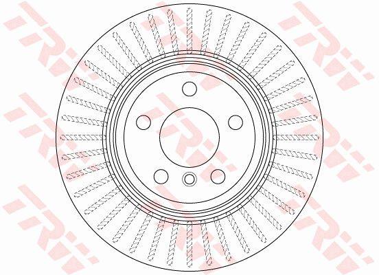 Rear vented brake disc TRW DF6512S