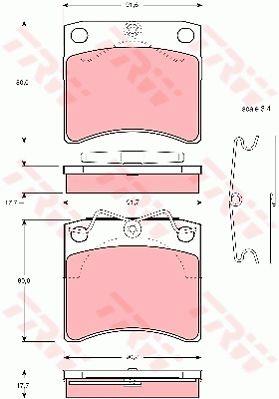 TRW COTEC brake pad set TRW GDB791