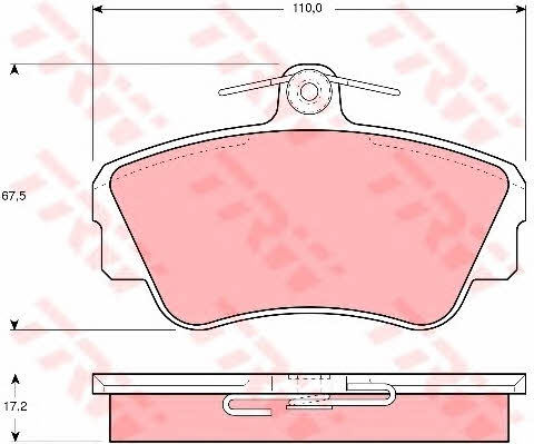 TRW GDB812 TRW COTEC disc brake pads, set GDB812