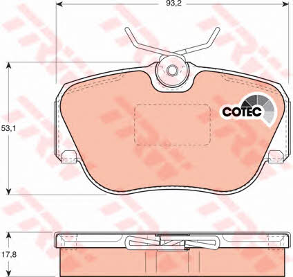 TRW COTEC brake pad set TRW GDB817