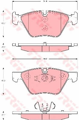 TRW COTEC brake pad set TRW GDB1662