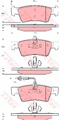 TRW COTEC brake pad set TRW GDB1671