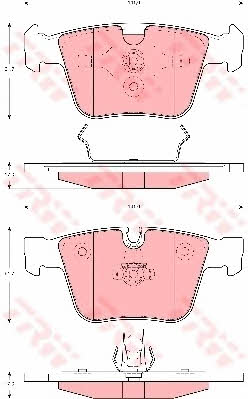 TRW COTEC brake pad set TRW GDB1675