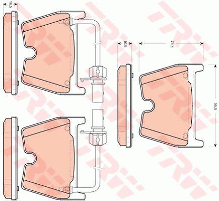 TRW COTEC brake pad set TRW GDB1688