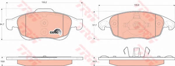 TRW TRW COTEC brake pad set – price 111 PLN