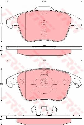 TRW COTEC brake pad set TRW GDB1691