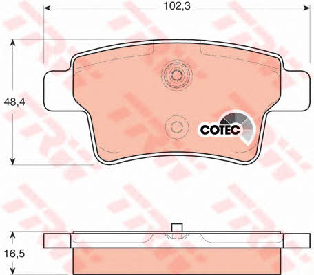 TRW COTEC brake pad set TRW GDB1692