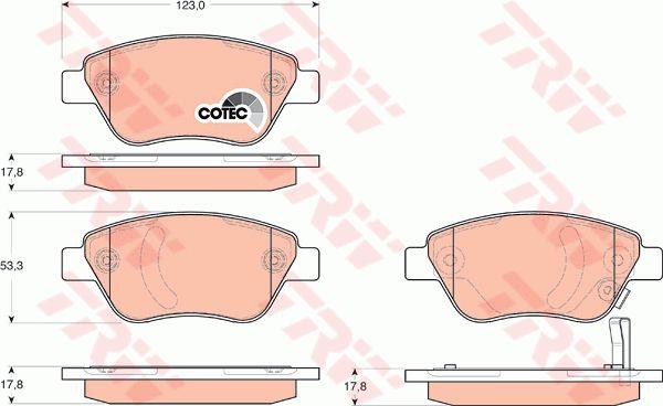 TRW TRW COTEC brake pad set – price 119 PLN