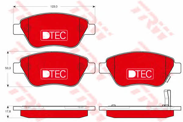 Brake pad set TRW GDB1700DTE