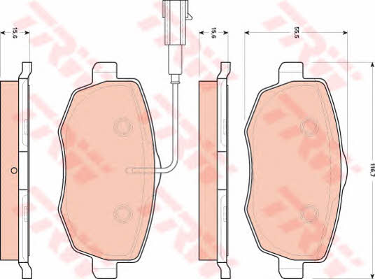 TRW COTEC brake pad set TRW GDB1707