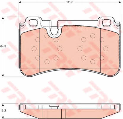 TRW COTEC brake pad set TRW GDB1711