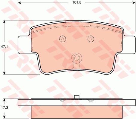 TRW GDB1714 TRW COTEC disc brake pads, set GDB1714