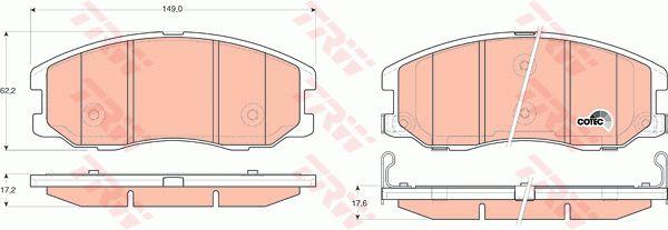 TRW TRW COTEC brake pad set – price 148 PLN