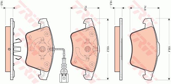 TRW COTEC brake pad set TRW GDB1721