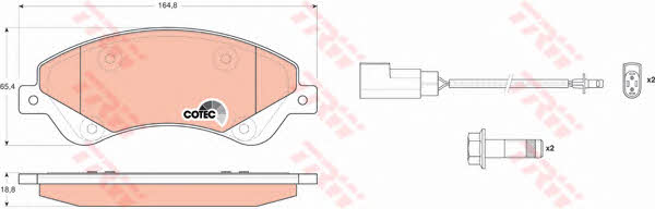 TRW COTEC brake pad set TRW GDB1723