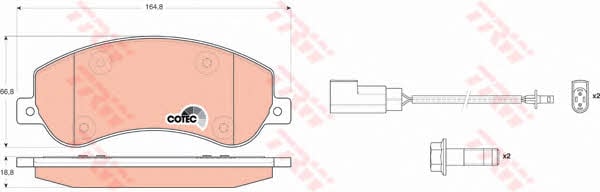 TRW COTEC brake pad set TRW GDB1724