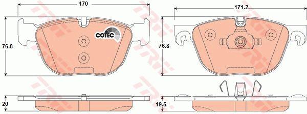 TRW TRW COTEC brake pad set – price 198 PLN