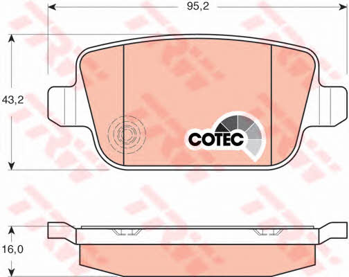 TRW TRW COTEC brake pad set – price 101 PLN
