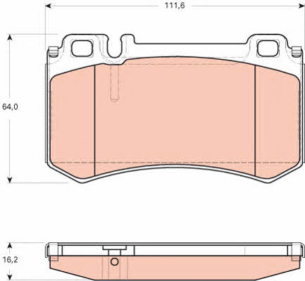 TRW GDB1735 TRW COTEC brake pad set GDB1735 GDB1735 TRW TRW COTEC brake pad set