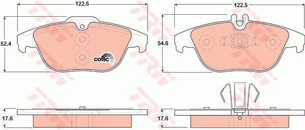 TRW COTEC brake pad set TRW GDB1738