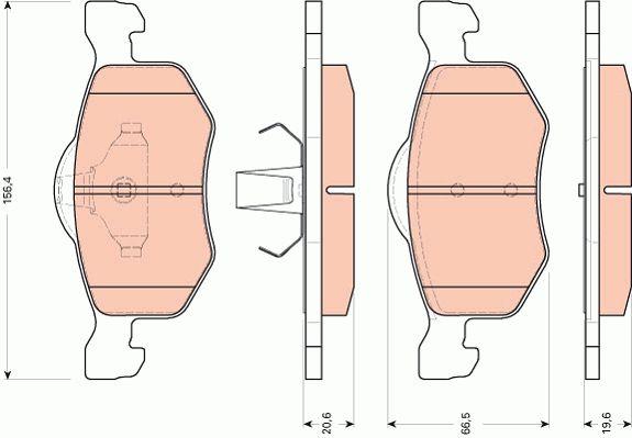 TRW COTEC disc brake pads, set TRW GDB1753