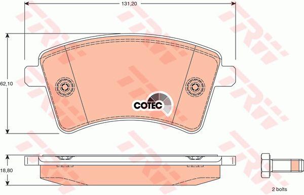 TRW TRW COTEC brake pad set – price 123 PLN