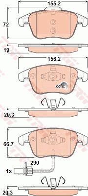 TRW COTEC brake pad set TRW GDB1814