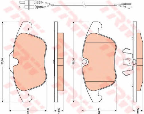 TRW TRW COTEC brake pad set – price 137 PLN